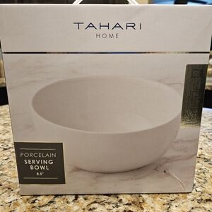 TAHARI HOME PORCELAIN Serving Bowl Microwave Dishwasher Safe BRAND NEW